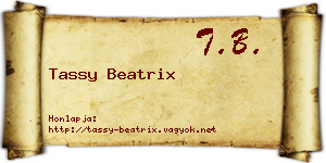 Tassy Beatrix névjegykártya